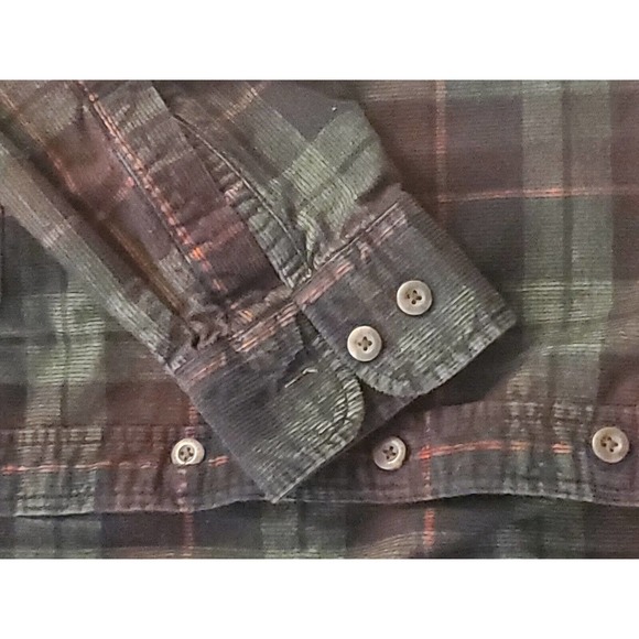 Pendleton Wayne Corduroy Shirt Plaid Button Up Collared Plaid Men's Size Medium - Picture 3 of 9